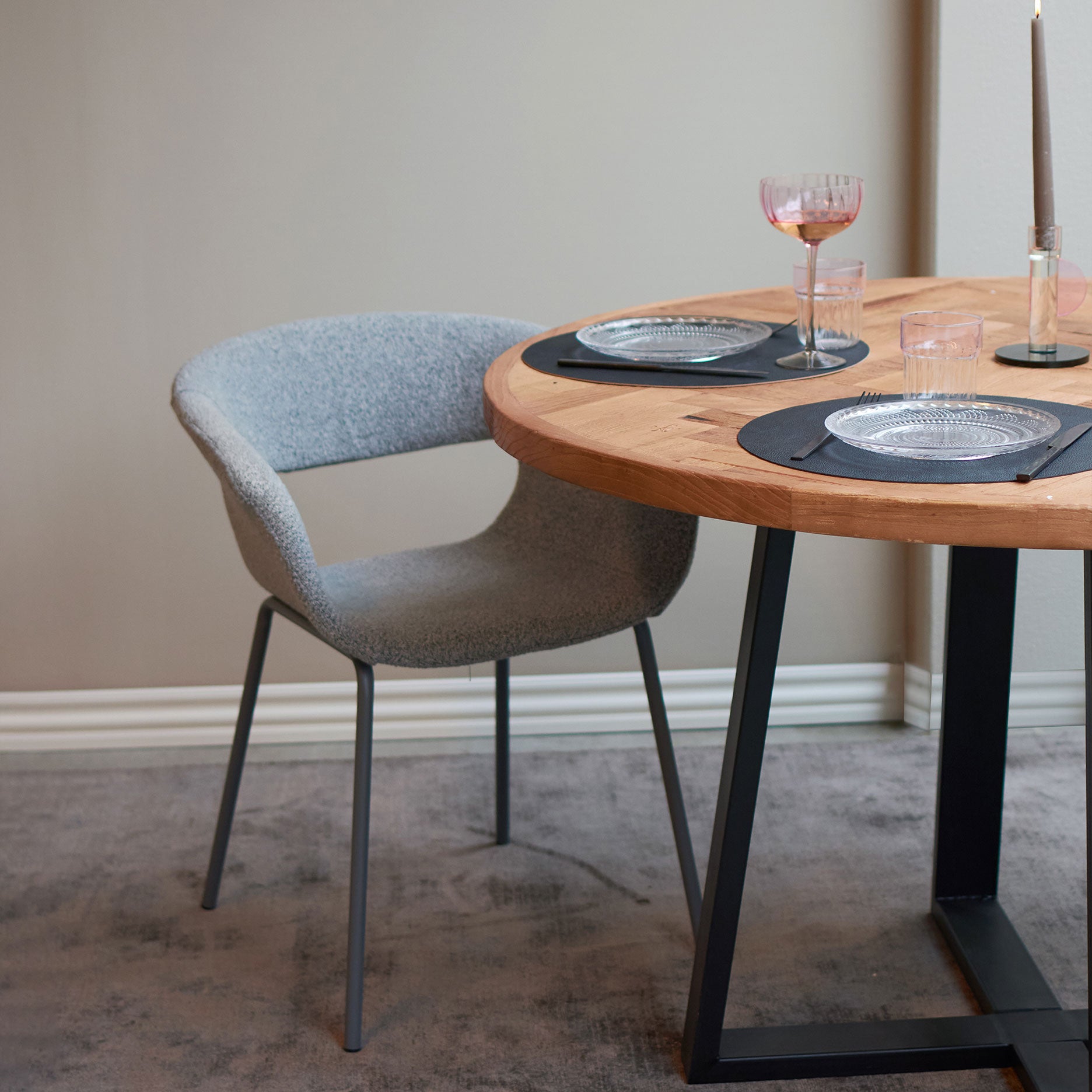 Grow sildebensspisebord, Ø120 cm